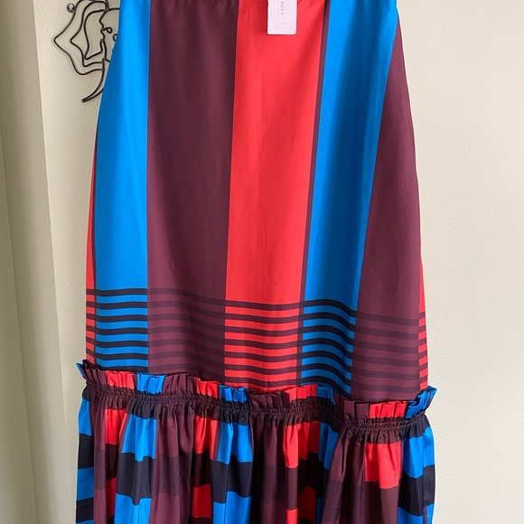 Anthropologie Eva Franco Silky Flounced Midi Skirt - Picture 5 of 7